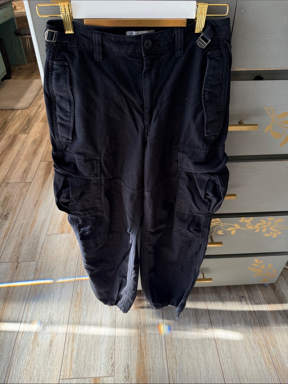 TNA Black Women's Cargo Jumpsuit-Style Pants